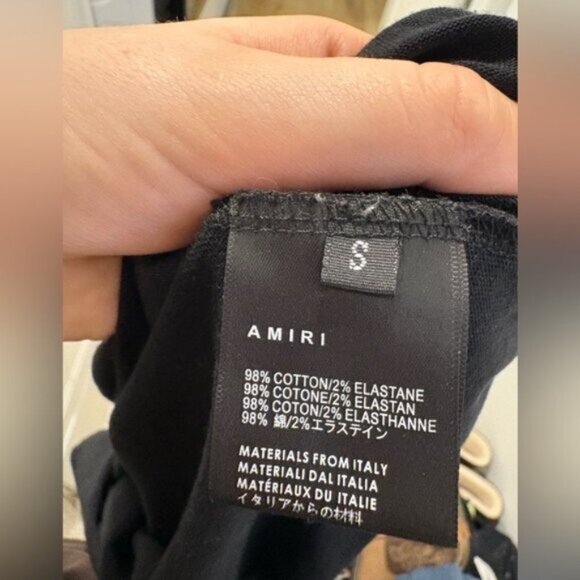 AMIRI Cannabis Logo Black Tee - Picture 4 of 10